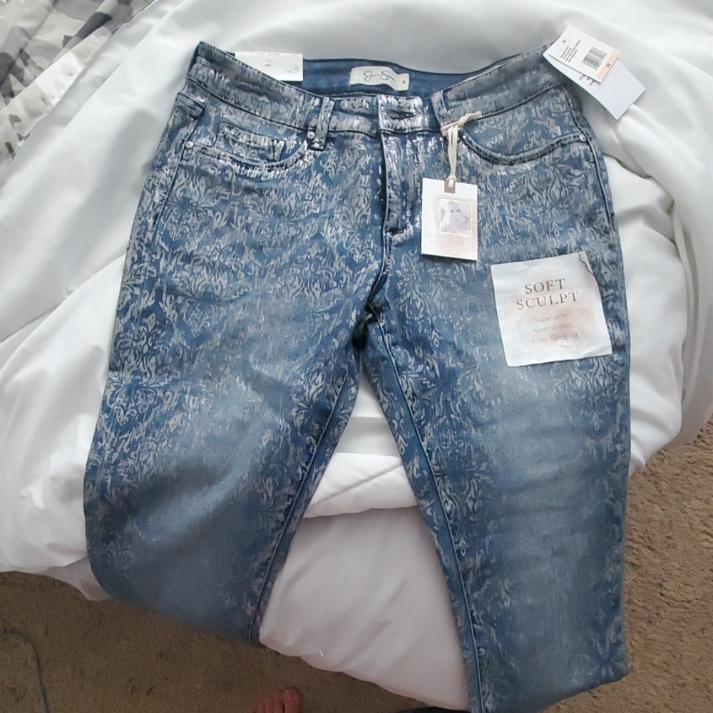 Jessica Simpson kiss me super skinny jeans Sz 28